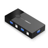 Ugreen 2 Port 2-In-1 Out USB VGA VideoSharing KVM Switch Box Adapter - Black (30357 ) - Ugreen India