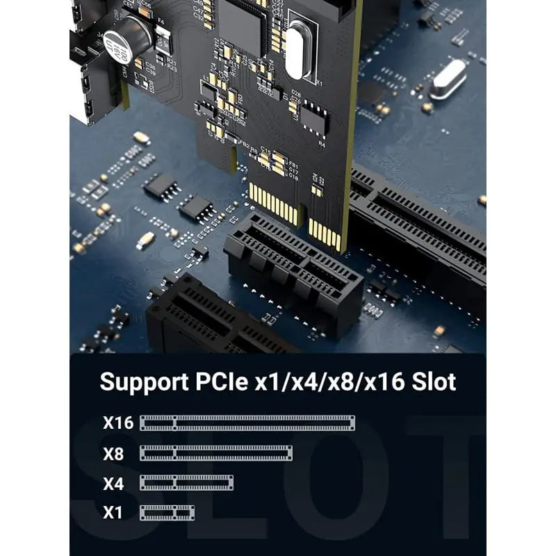 UGREEN 4 Port USB 3.0 PCI-E Card 5Gbps With 15-pin SATA Power Connector for PC Host Compatible with Windows 10/8/7/XP/Vista(30716) - Ugreen India