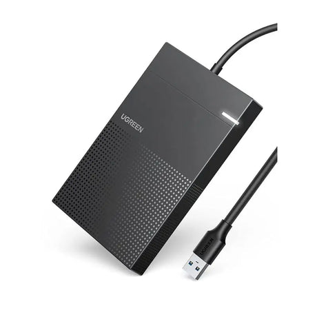 UGREEN 2.5 Inch External Hard Drive Enclosure Integrated with 1.6FT Cable, 5Gbps, Tool-Free, SATA to USB 3.0 7mm 9.5mm SATA SSD HDD Case with UASP, Laptop, Computer etc. (30719) - Ugreen India