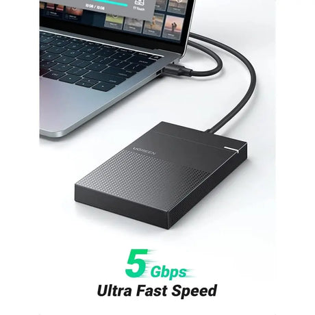 UGREEN 2.5 Inch External Hard Drive Enclosure Integrated with 1.6FT Cable, 5Gbps, Tool-Free, SATA to USB 3.0 7mm 9.5mm SATA SSD HDD Case with UASP, Laptop, Computer etc. (30719) - Ugreen India