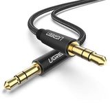 UGREEN 1m 3.5 mm Male to Male Stereo Audio Aux Cable Braided Compatible for Car Stereos, iPhone, iPad, Smartphones, Tablets, Media Players etc. (50361) - Ugreen India