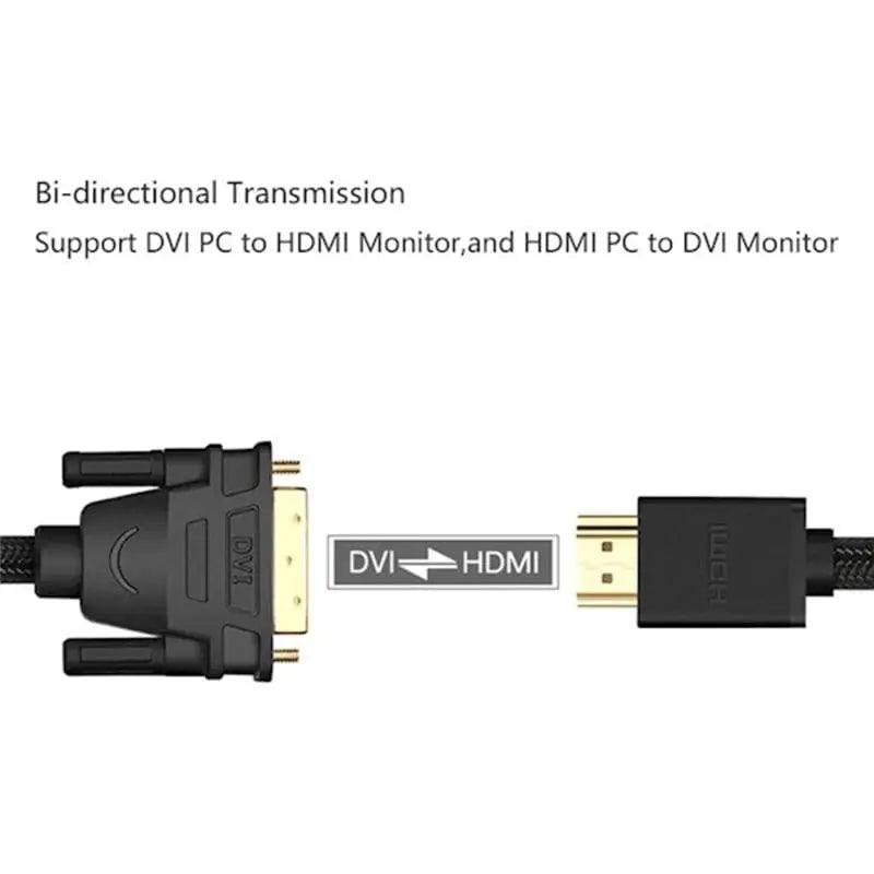 UGREEN 1.5M Hdmi To DVI 24+1 Cable With Braided Support 1080P Resolution (50750) - Ugreen India