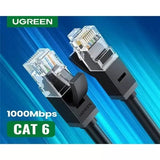 Ugreen 1.5m Cat 6 Core-8 U/UTP 1000Mbps Lan Cable For Connecting  a computer to a printer , router, switch box or other network element (60545) - Ugreen India