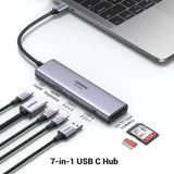 UGREEN USB-C 7 IN 1 Multifunctional Adapter, 1*HDMI, 2*USB-C 3.2, 1*USB-A 3.2, 1*SD/TF, 1* 100W PD (45521)