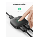 UGREEN 2 In 1 Out HDMI Switcher Support 4K@60Hz 3D HD 1080P Compatible for Fire Stick, Xbox, PS3/PS4, Roku, Blu-Ray Player, HDTV, Projector, Display Monitor(80126) - Ugreen India