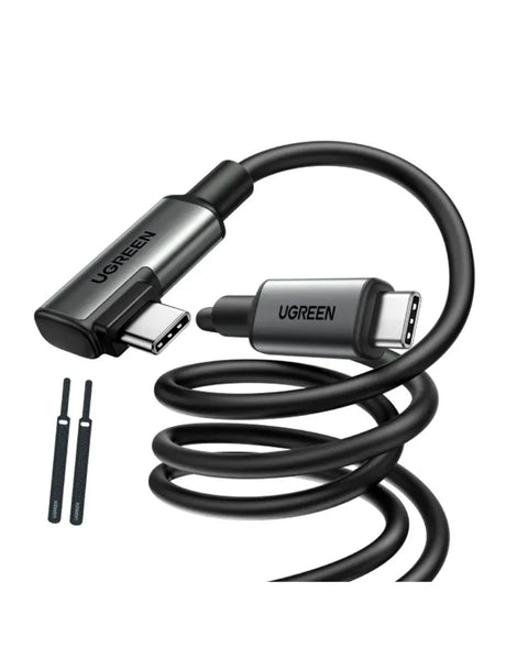 Ugreen 5m 60W Right Angle USB 3.0 Type C to Type C VR link Headset Cable Compatible with Oculus Quest 2/ Pico 4 and PC/Steam VR & Gaming  with High-Speed Transfer and Fast Charging (90629) - Ugreen India