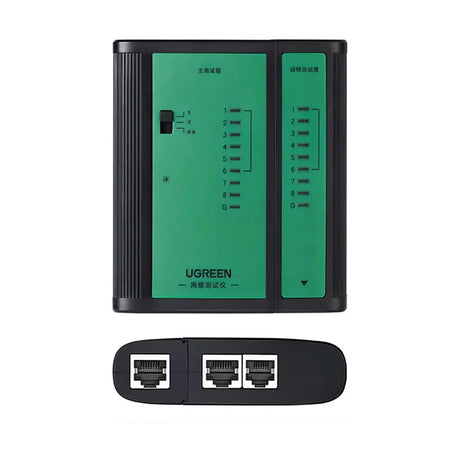 UGREEN Network & Telephone Cable Tester LAN RJ45, RJ11 and BNC Coaxial Cable Tester Test Ethernet, Phone, and Coax Cables Includes Remote Unit and LED Indicators For Network Cable Verification (10950) - Ugreen India